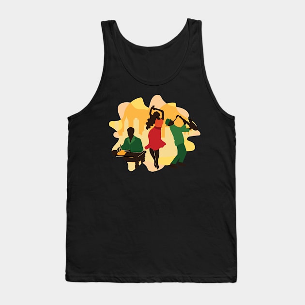 Black Culture An Illustration of Black Culture Dancing Tank Top by Wyees Foster